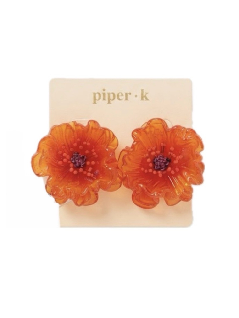 NWT ⚜️🌺⚜️ Piper K Floral Statement Stud Earrings